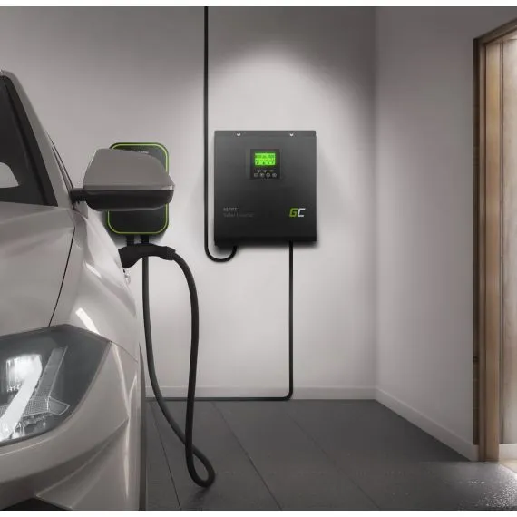 Solární invertor Off Grid Invertor se solární nabíječkou MPPT Green Cell 12VDC 230VAC 1000VA / 1000W čistá sinusová vlna - TISTO