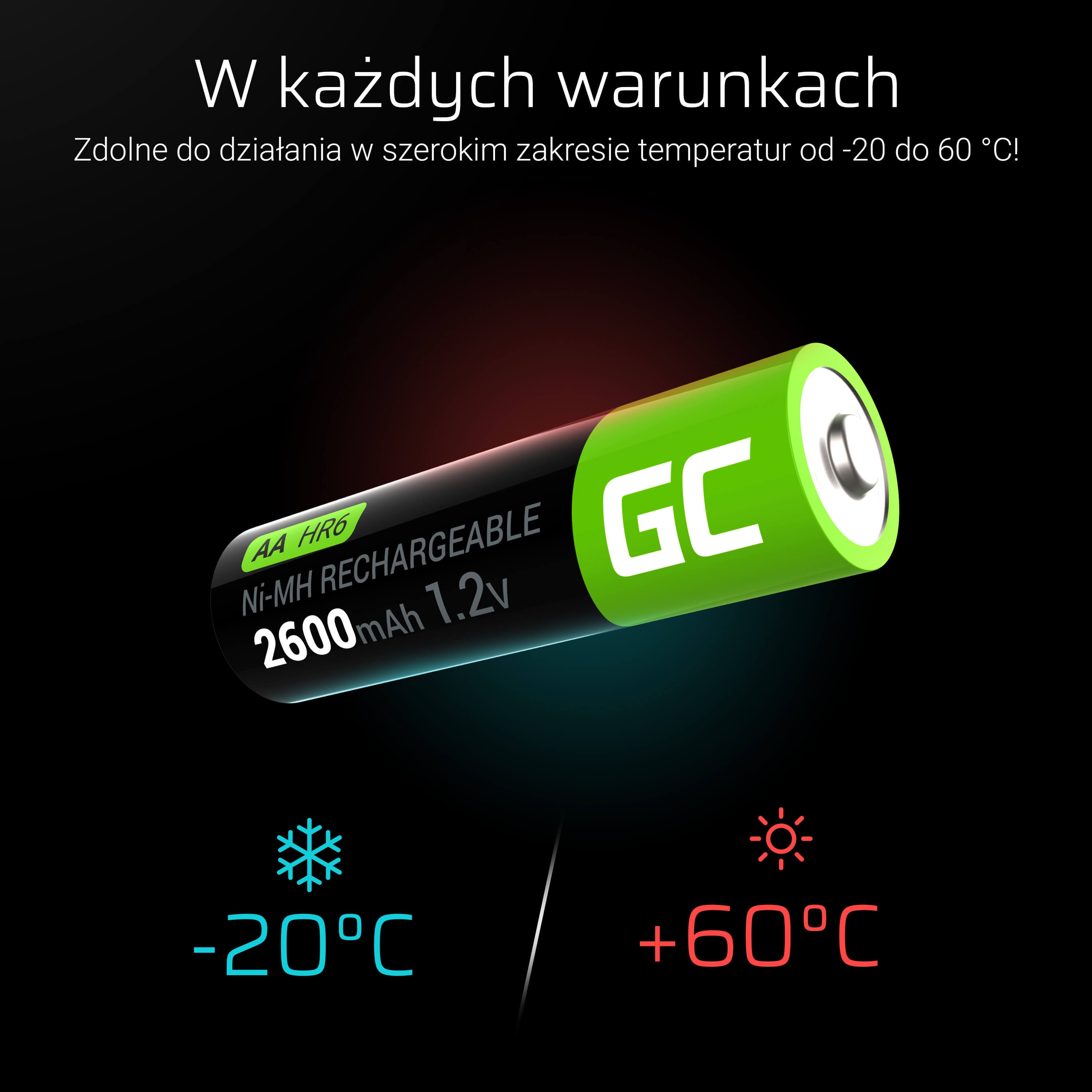 Green Cell batteries rechargeables Ni-MH 4x AA 2600 mAh R6