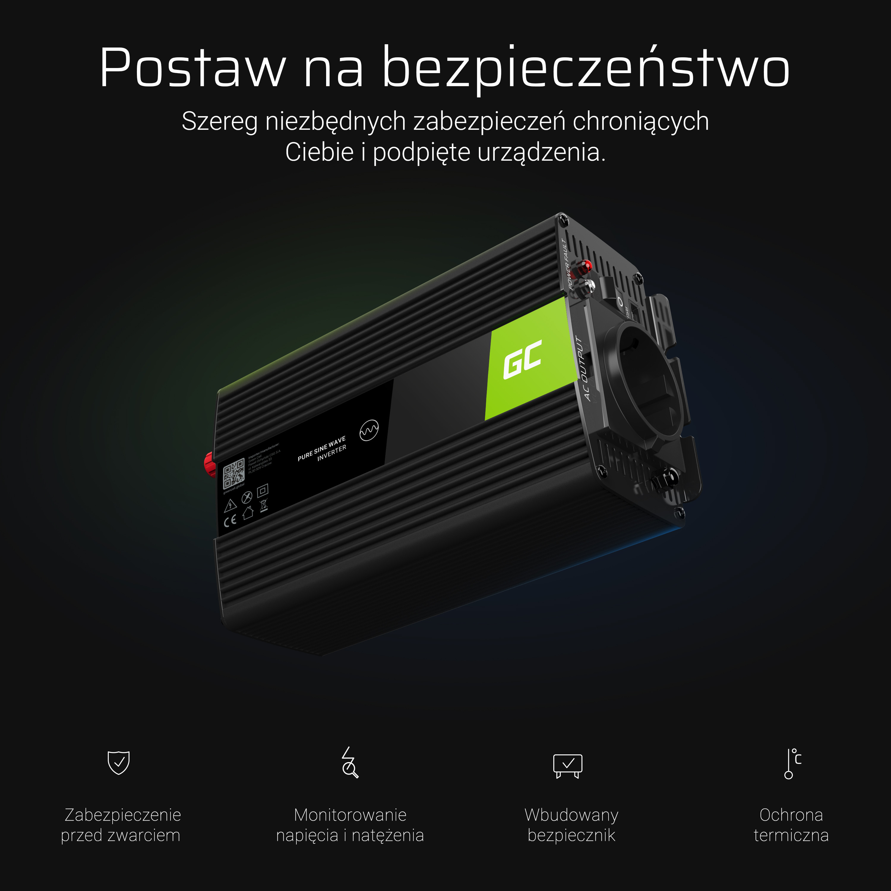 Green Cell® Power Inverter 12V to 230V 300W/600W