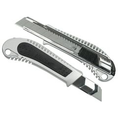 Kniv 18 mm, snäppblad, metall + gummi, display - TISTO