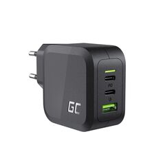 £adowarka sieciowa Green Cell GC PowerGaN 65W (2x USB-C Power Delivery, 1x USB-A kompatybilne z Quick Charge 3.0) - TISTO