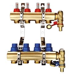 Manifolds voor ufh systeemmaat 1'' met debietmeters en regelventielen - "optimum" - TISTO