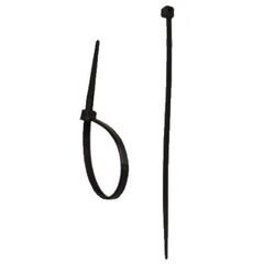 Serre-câbles en nylon noir 3.6x140mm (100 pcs.) - TISTO