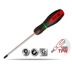 Cross screwdriver Pozidriv PZ3x150mm, S2 steel, 3-mat handle - TISTO