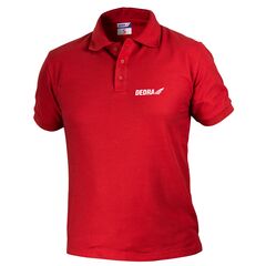 S male polo shirt, red, 35% cotton + 65% polyester - TISTO