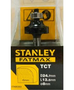 TCT / HM MILLING MILLS - HOLDER Ø8 MM ROUNDING - R6X24,7MM (1PCS) - TISTO