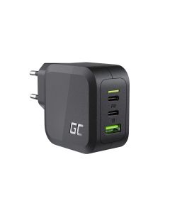 Caricabatterie Green Cell GC PowerGaN da 65 W (2x USB-C Power Delivery, 1x USB-A compatibile con Quick Charge 3.0) - TISTO