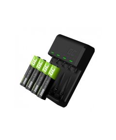 Juego de cargador VitalCharger y 4 pilas recargables AA 2000mAh Ni-MH - TISTO