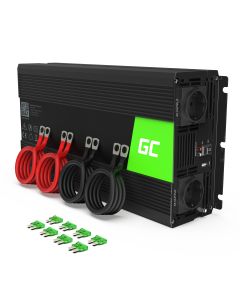 Spenningsomformer Inverter 12V til 230V 2000W / 4000W Ren sinusbølge UK PLUG - TISTO