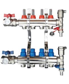 Colectores para sistema ufh dimensión 1" con caudalímetros y válvulas de regulación -"premium" - TISTO