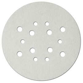 Slibende hvide diske universal 225mm, 100 kvaliteter, velcro, sæt med 5 stk - TISTO