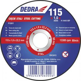 Disc for cutting steel 125x1.5x22.2 - TISTO