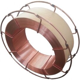 Welding wire 0.8mm copper clad steel, 15kg steel spool - TISTO