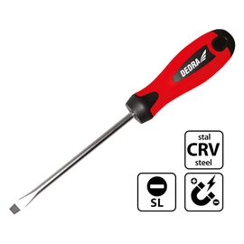 Slotted screwdriver 3x75mm, CrV - TISTO