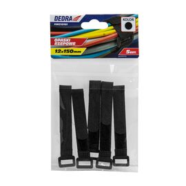 Velcro bands 12x150mm, black 10pcs - TISTO