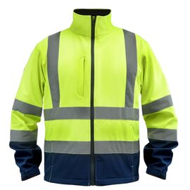 Fényvisszaverő softshell kabát, XL méret, sárga - TISTO