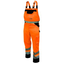 Pantalón peto de protección reflectante, talla L, naranja - TISTO