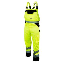 Reflective protective dungarees, size L, yellow - TISTO
