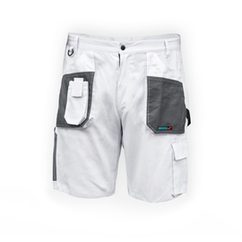 Pantalón corto de protección L / 52, blanco, peso 190 g / m2 - TISTO