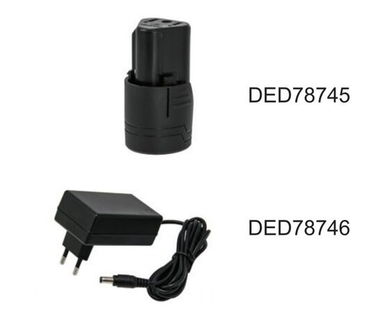 Caricabatterie 3-5h, 12V per DED7874, scatola di cartone - TISTO