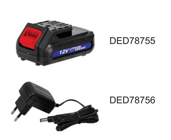 3-5h charger, 12V, for DED7875, cardboard box - TISTO