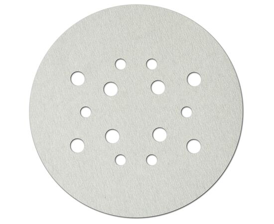 Discos abrasivos blancos universales 225 mm, grano 80, velcro, juego de 5 piezas - TISTO