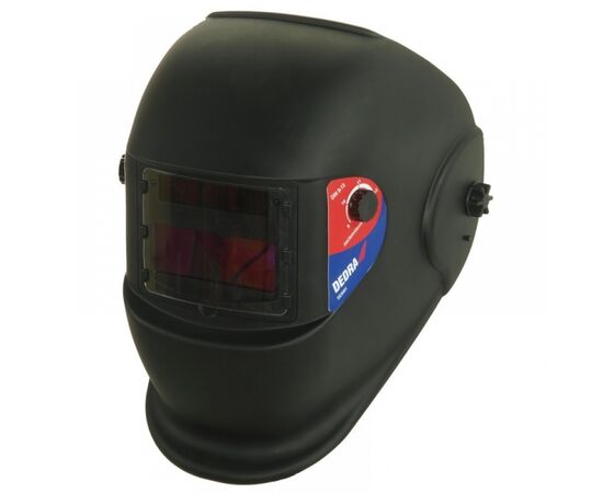 Black welding helmet, visor: 95x36mm - TISTO