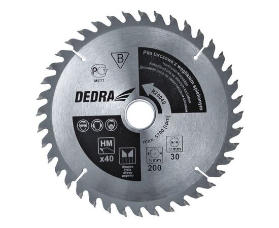 A circular saw for wood 40 with a diameter of 170 x 16 mm - TISTO