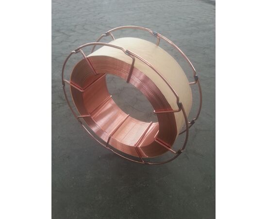 Alambre de soldadura de acero recubierto de cobre de 0,8 mm, bobina de acero de 15 kg - TISTO