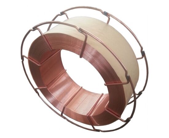 Alambre de soldadura Acero revestido de cobre de 0,8 mm, carrete de acero de 15 kg - TISTO