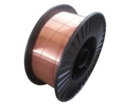 Alambre de soldadura Acero revestido de cobre de 0,8 mm, carrete de plástico de 5 kg - TISTO