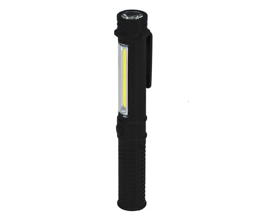 1.5W COB LED + 1W LED flashlight, pen, with batteries - TISTO