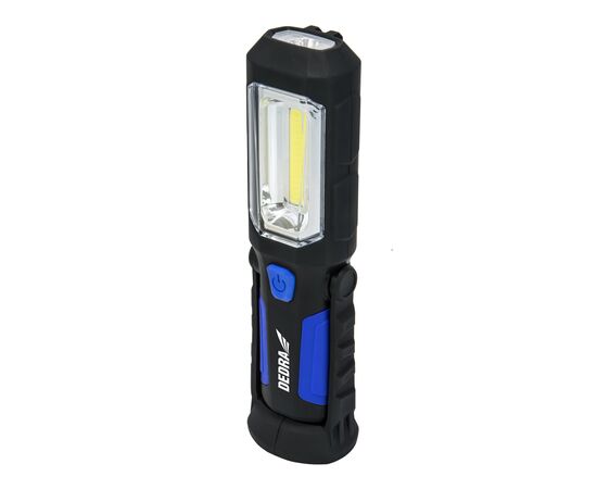 Battery flashlight. 3W COB LED + 1W LED, USB power supply for 230V and 12V - TISTO