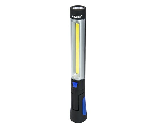 Battery flashlight. 3W COB LED + 3W LED, USB power supply for 230V and 12V - TISTO