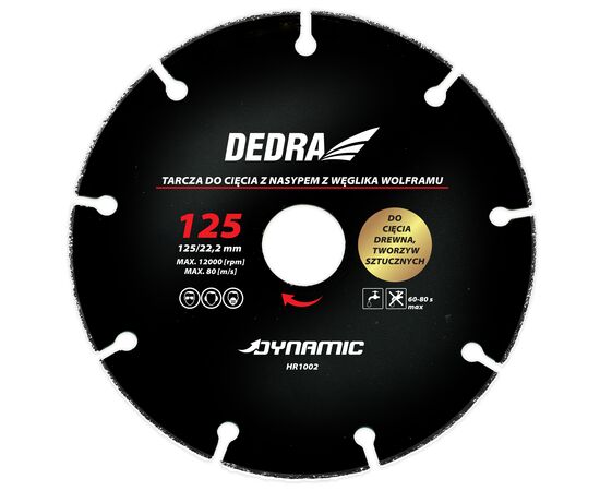 Disc for cutting wood, plastic 125mm / 22.2 - TISTO