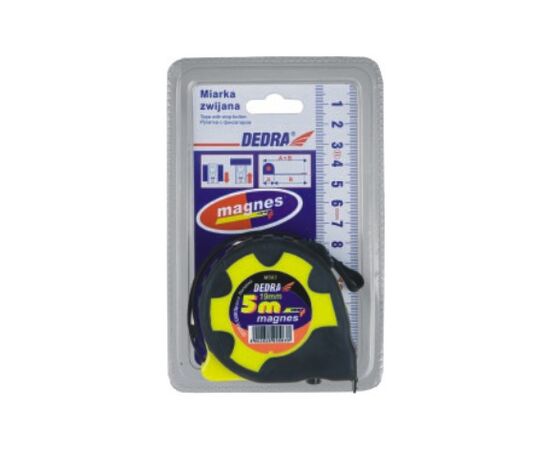Measure 5m / 19mm MAGNET ABS casing + rubber TAG - TISTO