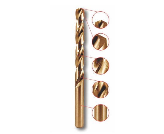 Foret à métal, HSS-Co, 5% Co, 135°, 3.5x70mm, 1 pièce - TISTO