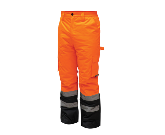 Warm reflective pants, orange - TISTO