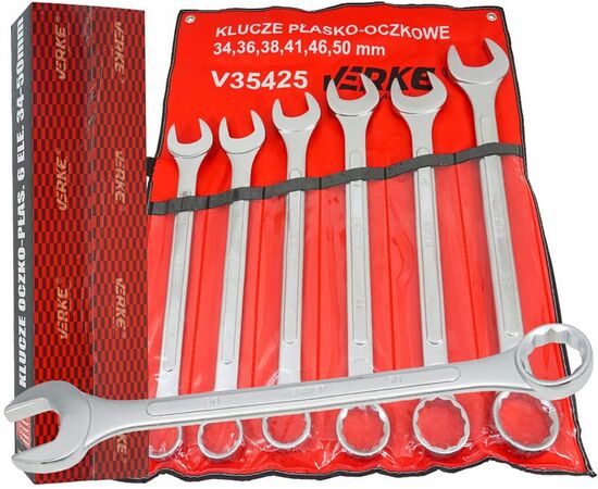RING-FLAT WRENCHES 6 PCS 34-50 mm - TISTO