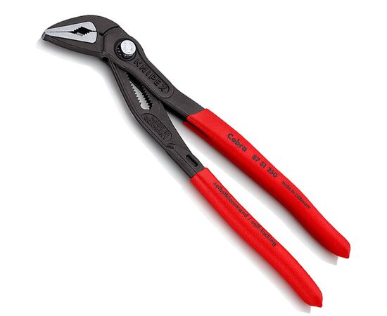 ALICATES PARA TUBOS COBRA® ES, MUY ESTRECHO, FOSFATO, GRIS 250 MM KNIPEX - TISTO