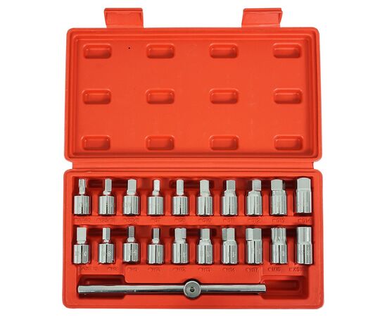 SET OF WRENCHES FOR OIL PLUGS 21 PCS - TISTO