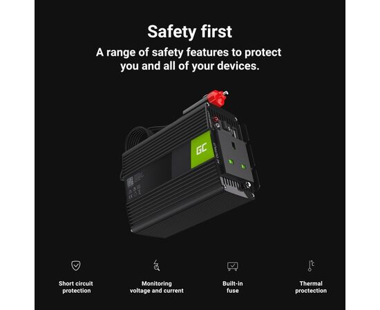 Spänningsomvandlare Inverter 12V till 230V 150W / 300W Ren sinusvåg UK PLUG - TISTO