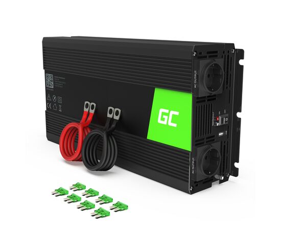 Spændingsomformer Inverter 12V til 230V 1500W / 3000W Modificeret sinusbølge - TISTO
