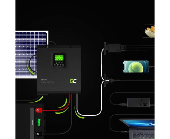 Inverter solare fuori griglia Inverter con MPPT 24VDC Caricatore solare 230VAC 3000VA / 3000W Onda sinusoidale pura - TISTO