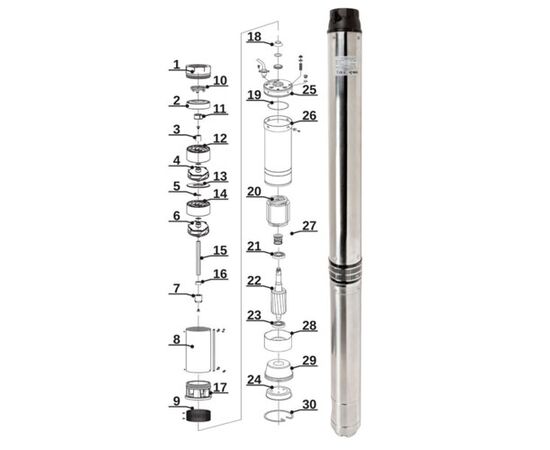 Cijevasta potopna pumpa 15000 W 69000 L / sat 112 m 146 mm 400 V - TISTO