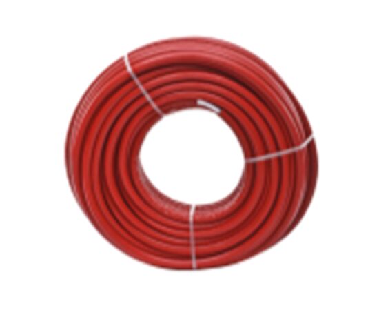Multilayer pipe PERT-AL-PERT in insulation 9mm, ⌀32 x 3 mm, coil 25 m Red color - TISTO
