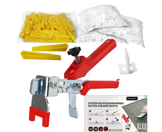 Tile leveling pliers with couplings and wedges - TISTO
