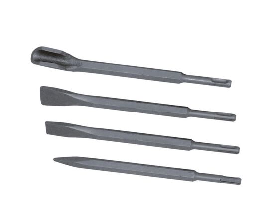 Set of 4 chisels for masonry for hammer drill. - TISTO