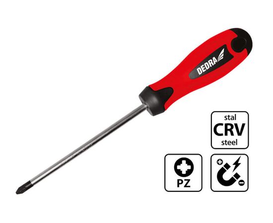Pozidriv cross screwdriver PZ0x75mm, CrV - TISTO