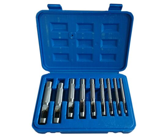 Set of drift punches for soft materials, 9 pcs. - TISTO